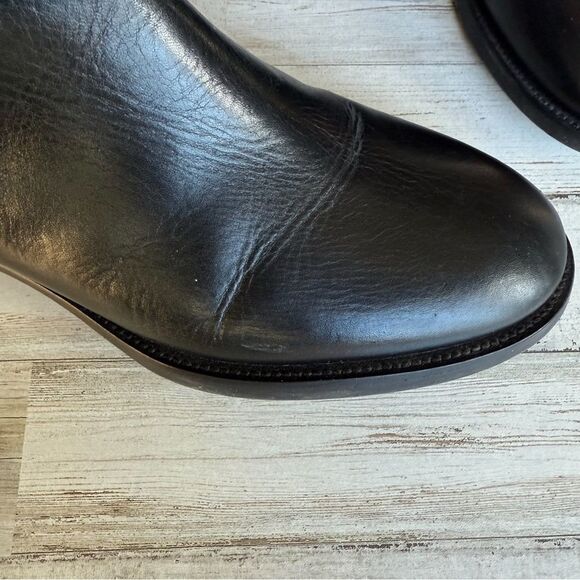 Tory Burch Blaire Tall Riding Boots Women’s Size 6 Black Leather Gold Hardware - Picture 13 of 16